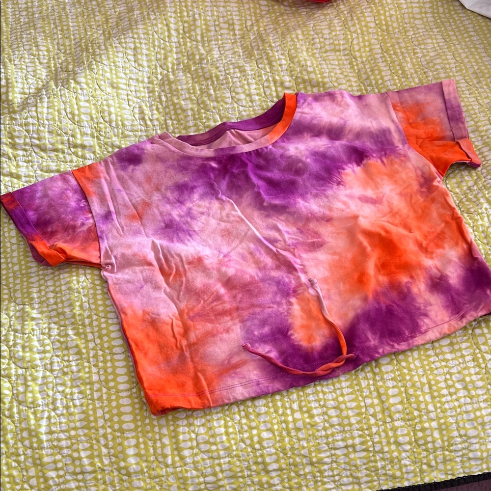 Born Primitive Purple & Orange Tie-Dye Crop Top